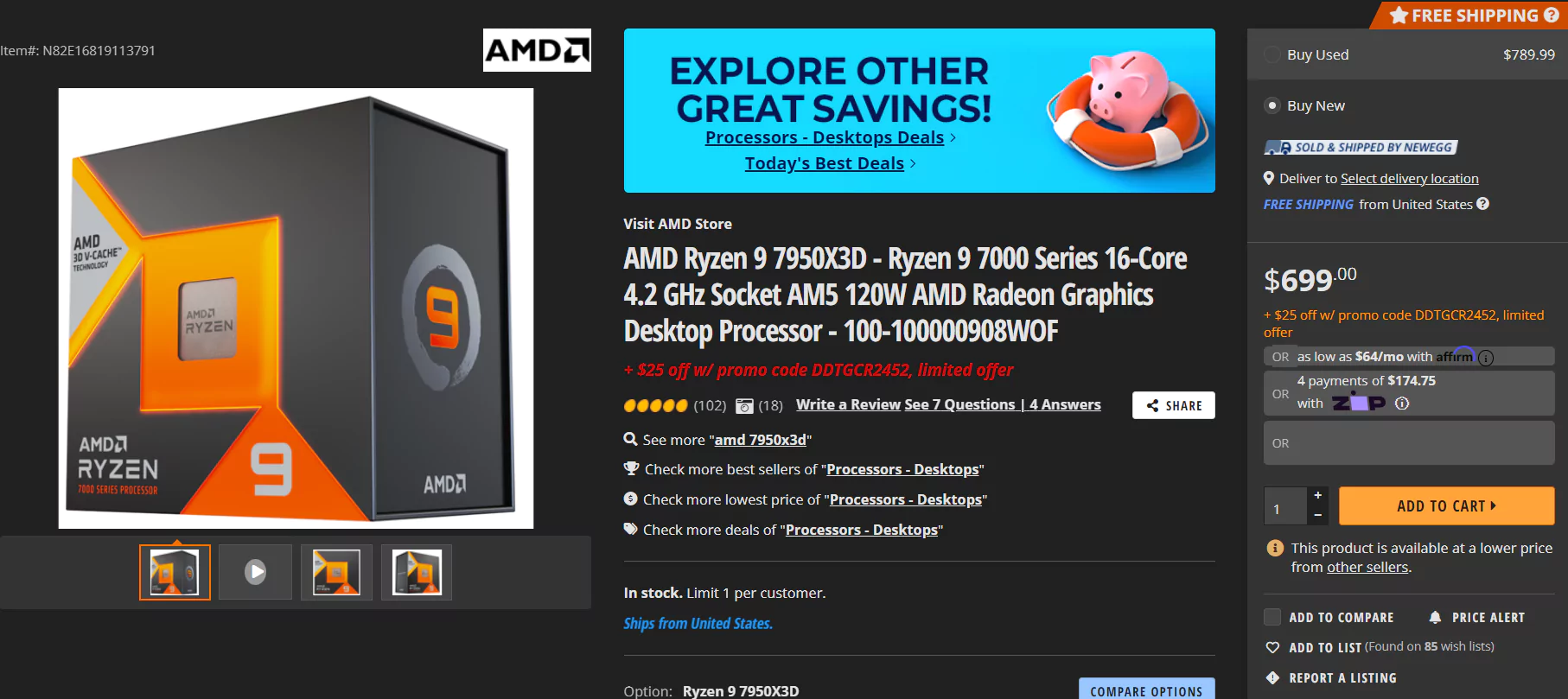 AMD 3D V-Cache CPU'ları MSRP'nin Altına Düştü: Ryzen 9 7950X3D 674 ABD Dolarına, 7900X3D 549 ABD Dolarına 2